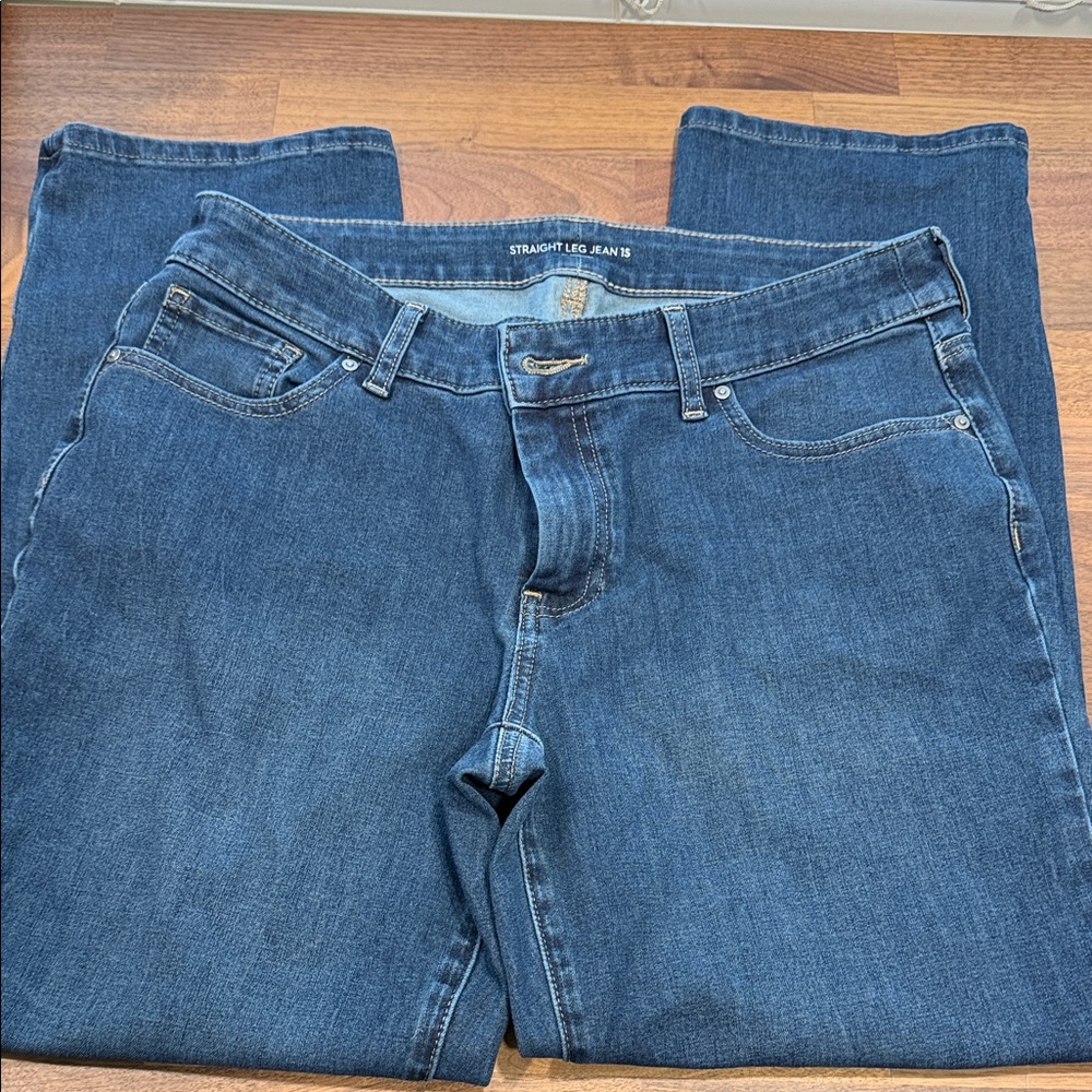 Chico's Dark Blue Straight Jeans